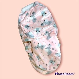 Elephant baby girl swaddle